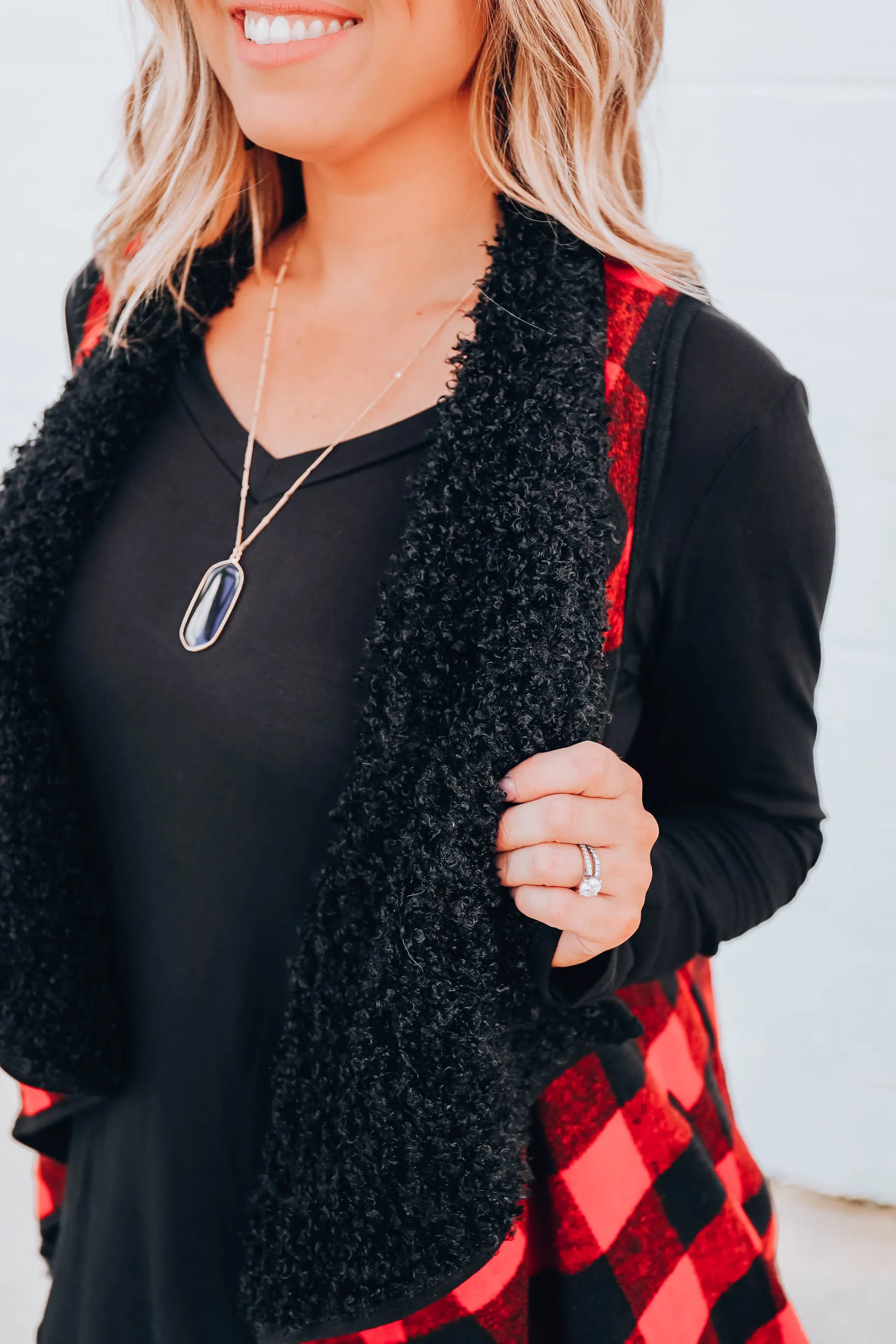 Barn Red Buffalo Plaid Vest
