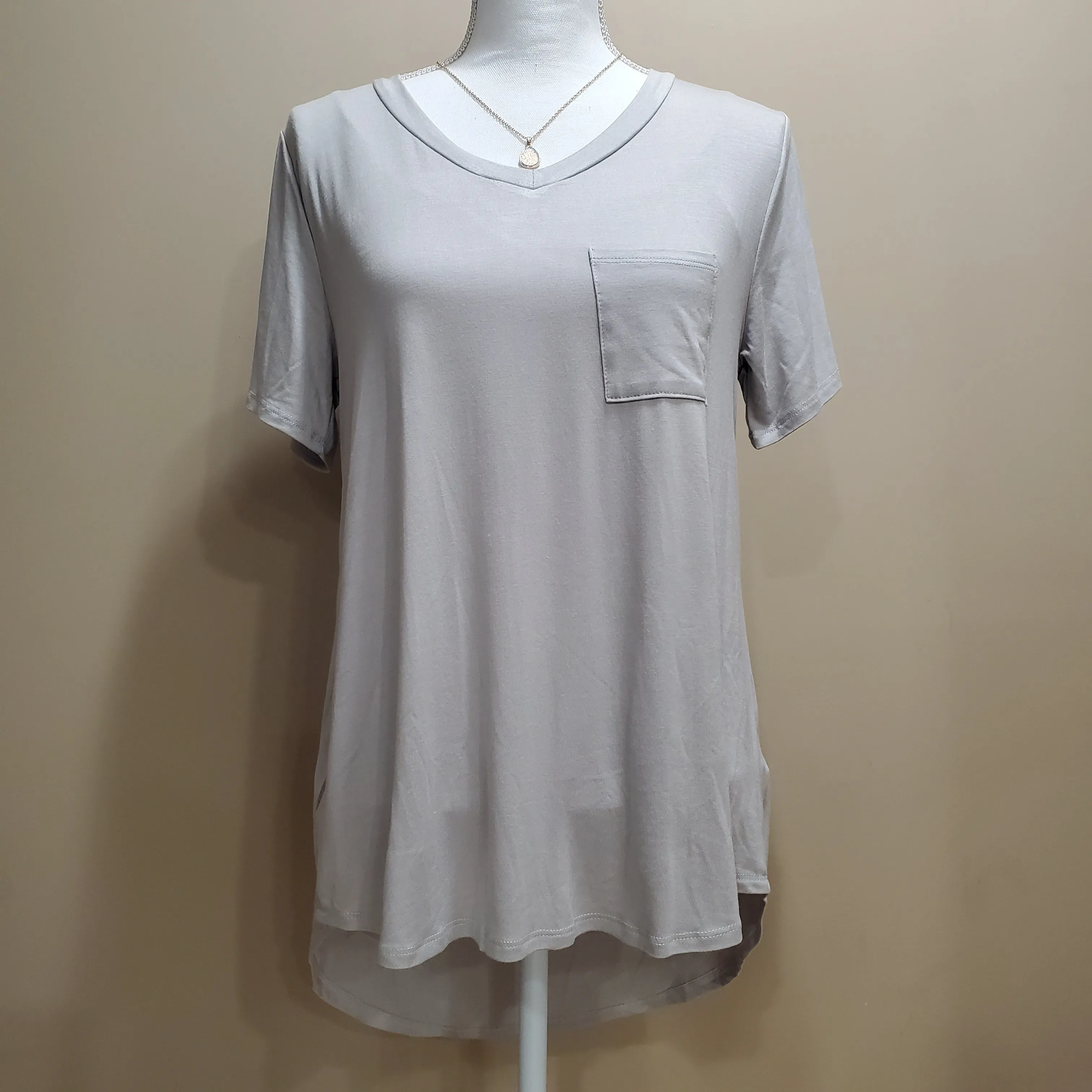 Basic Grey Pocket Tee
