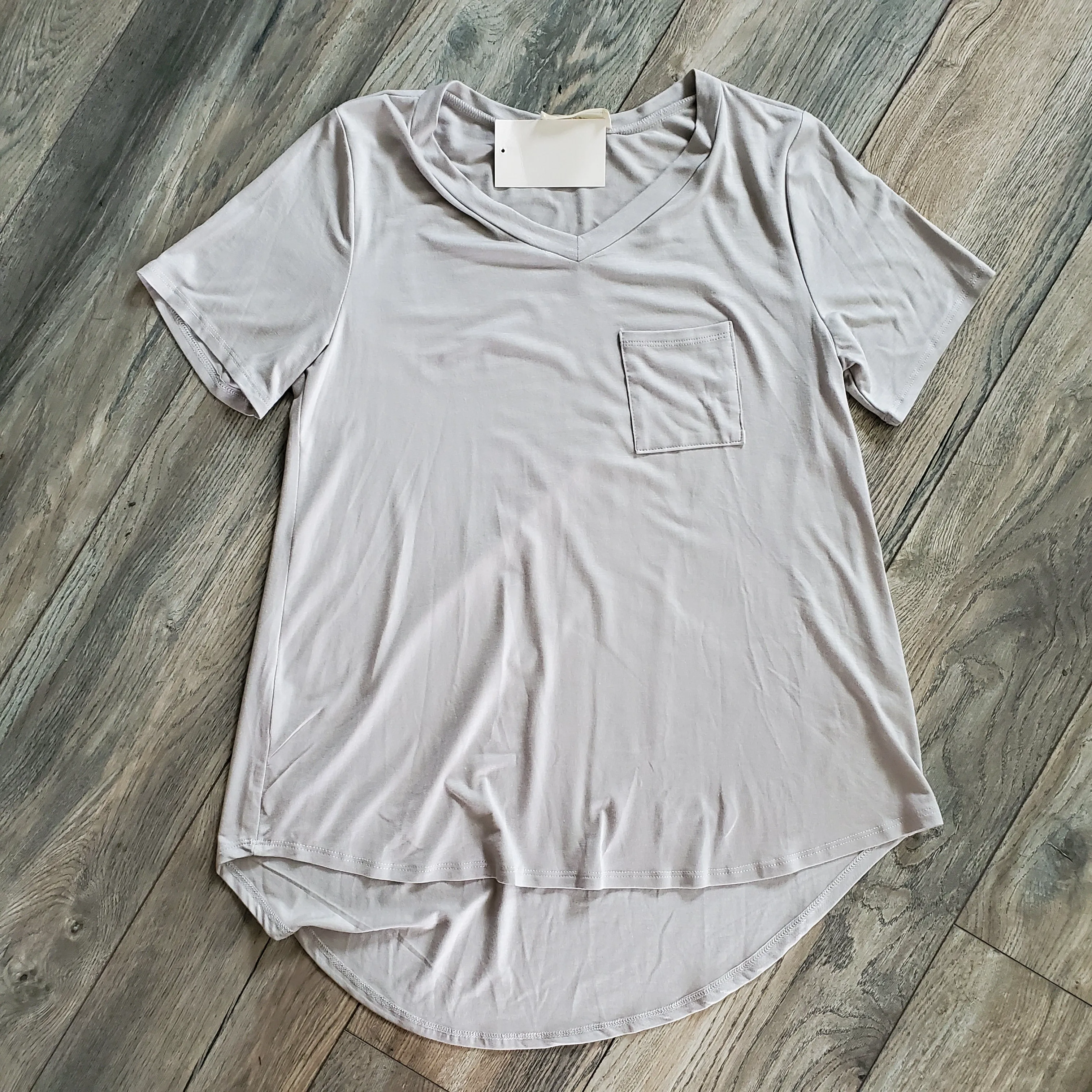 Basic Grey Pocket Tee