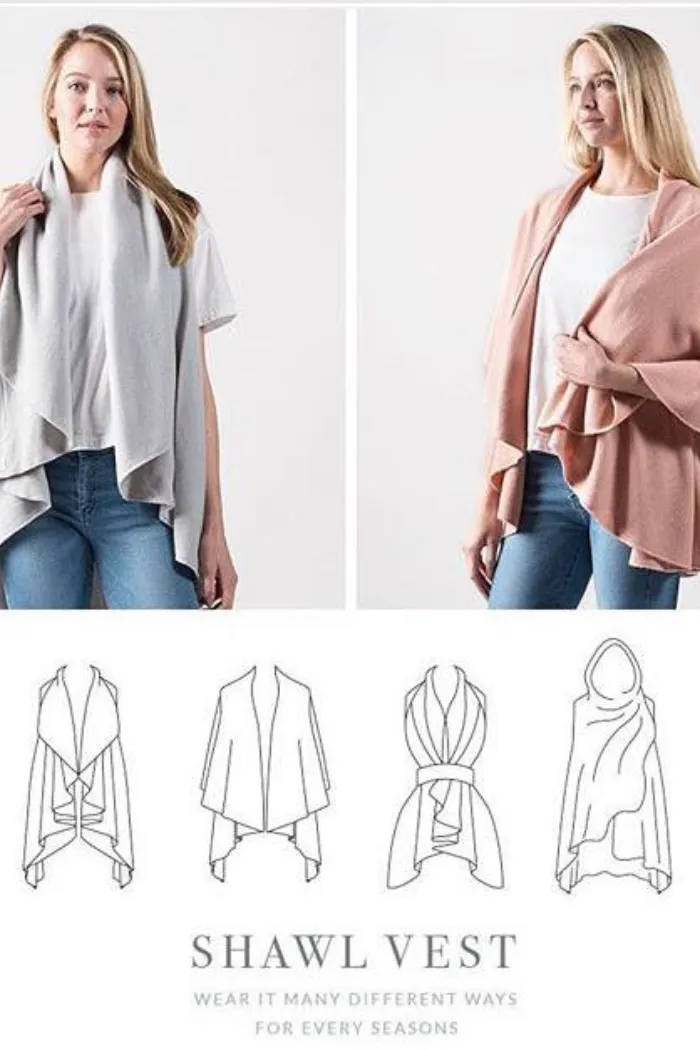 Basic shawl vest
