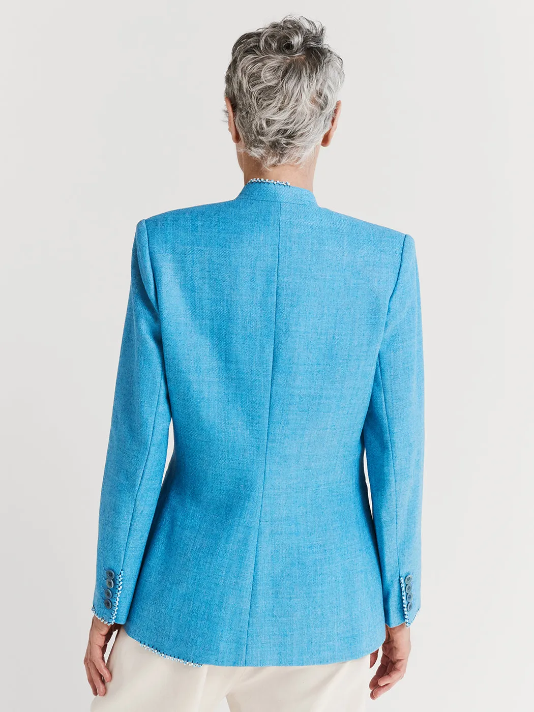 Beaded Collarless Jacket