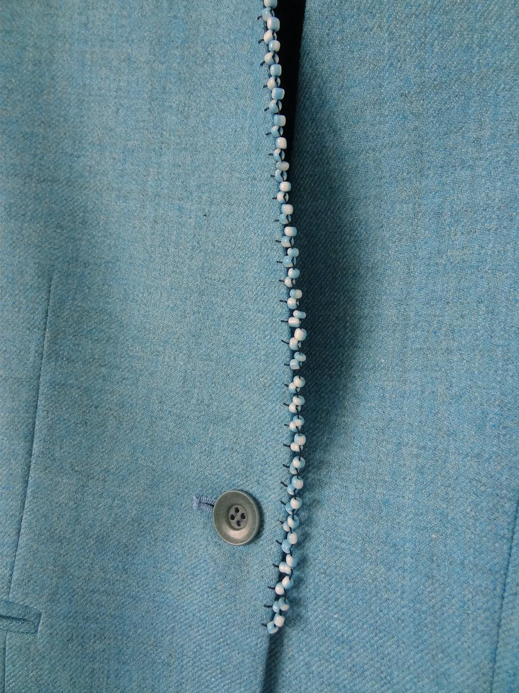 Beaded Collarless Jacket