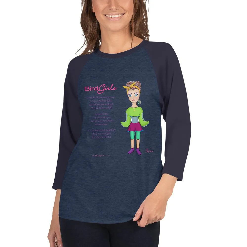 Belize 3/4 sleeve raglan shirt