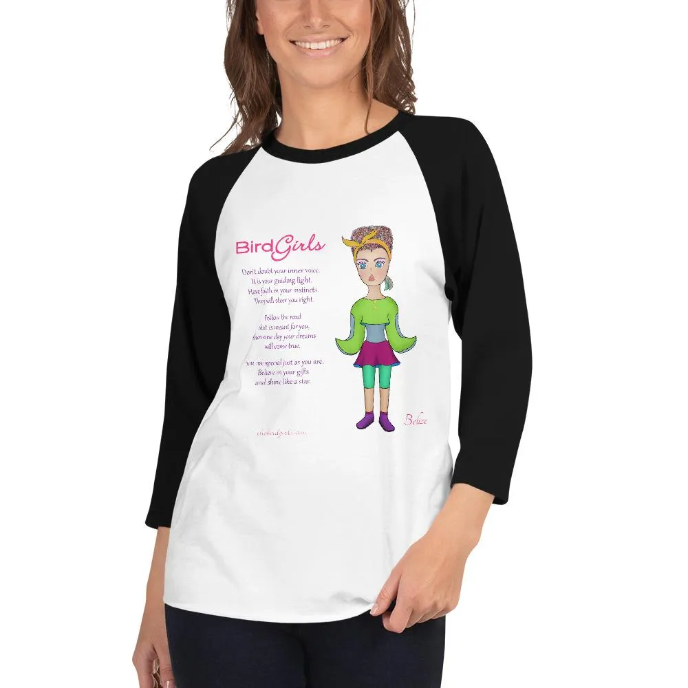 Belize 3/4 sleeve raglan shirt