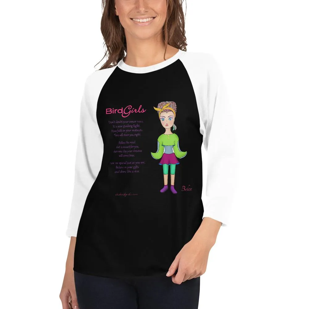 Belize 3/4 sleeve raglan shirt