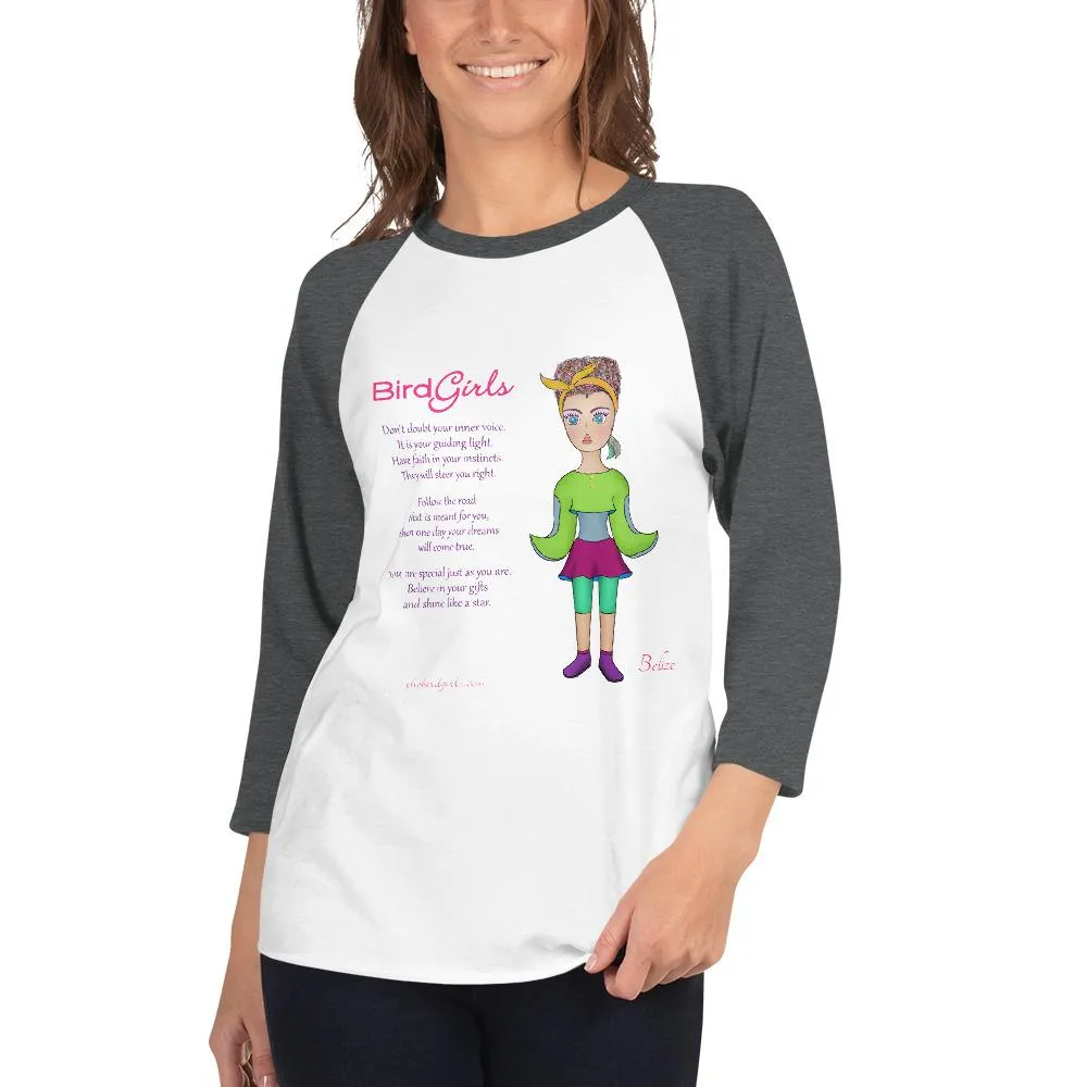 Belize 3/4 sleeve raglan shirt