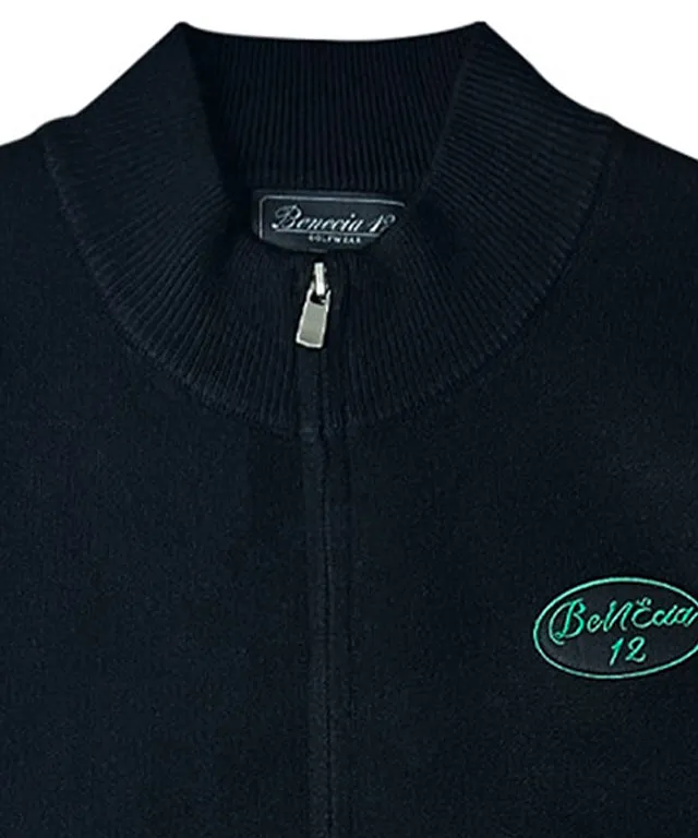 BENECIA 12 Soft Knit Zip-Up - Black