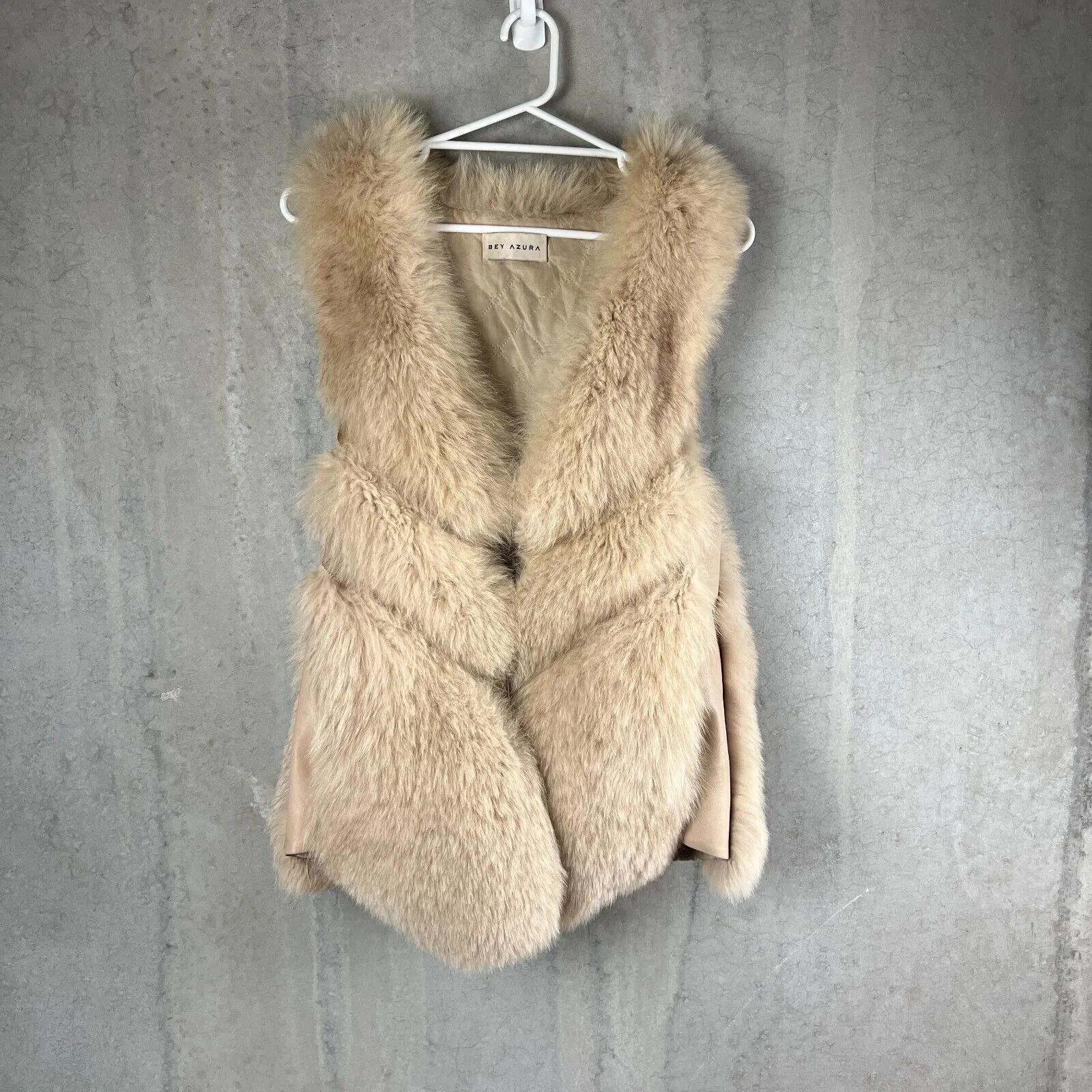 Bey Azura Womens Amazing Fox Fur Brown Vest Size Large