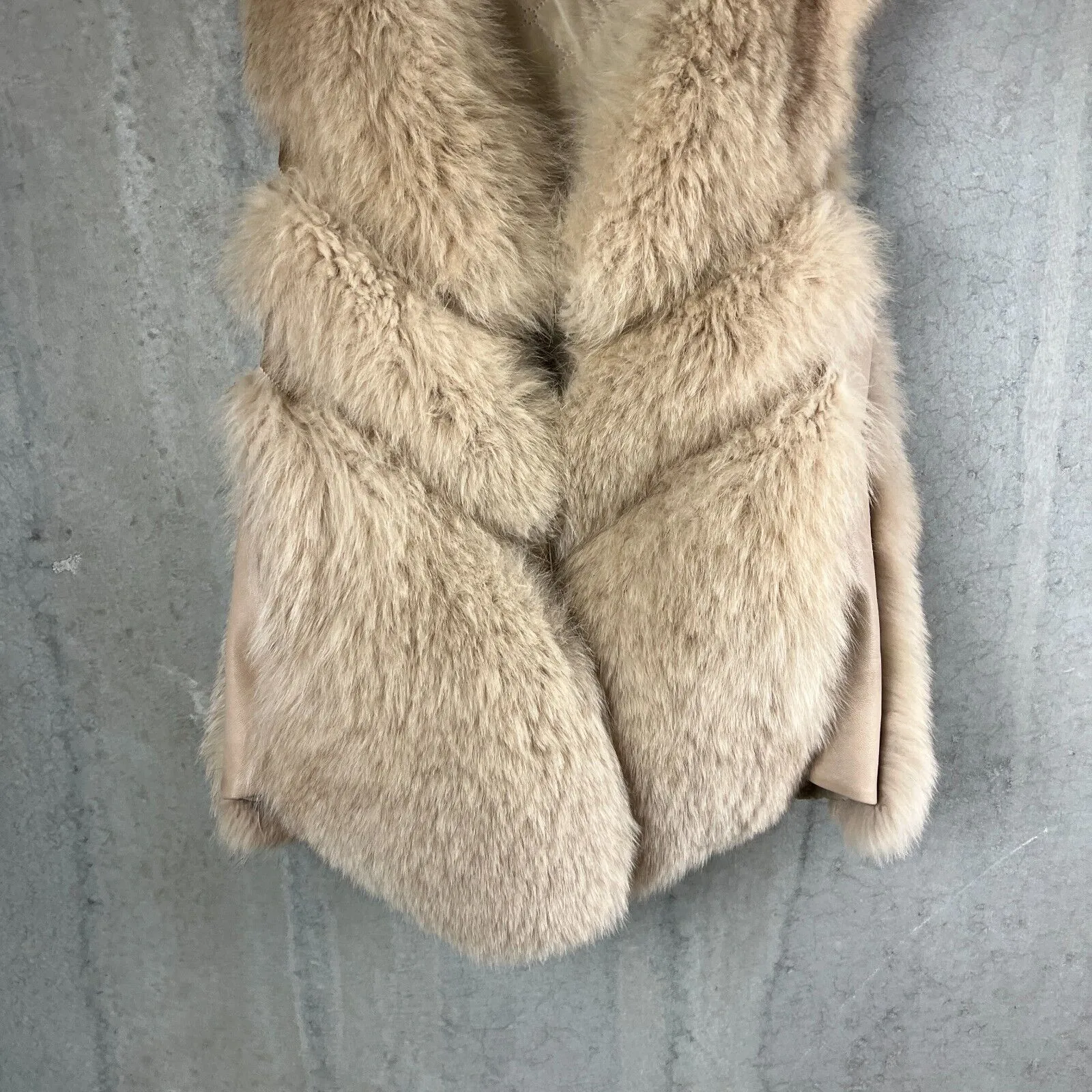 Bey Azura Womens Amazing Fox Fur Brown Vest Size Large
