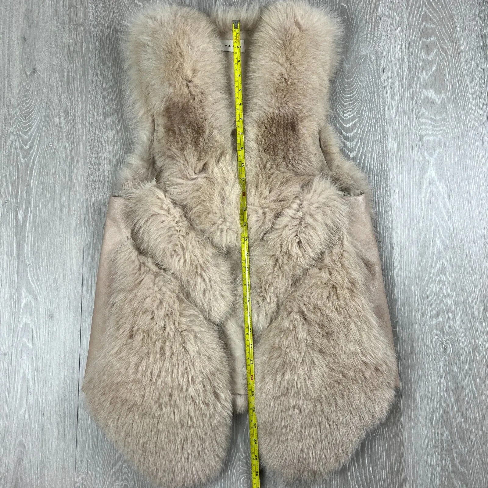 Bey Azura Womens Amazing Fox Fur Brown Vest Size Large