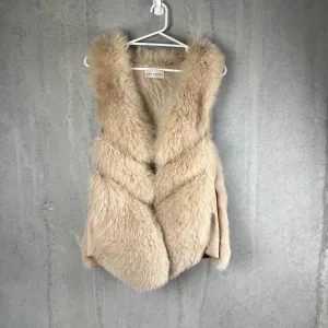 Bey Azura Womens Amazing Fox Fur Brown Vest Size Large