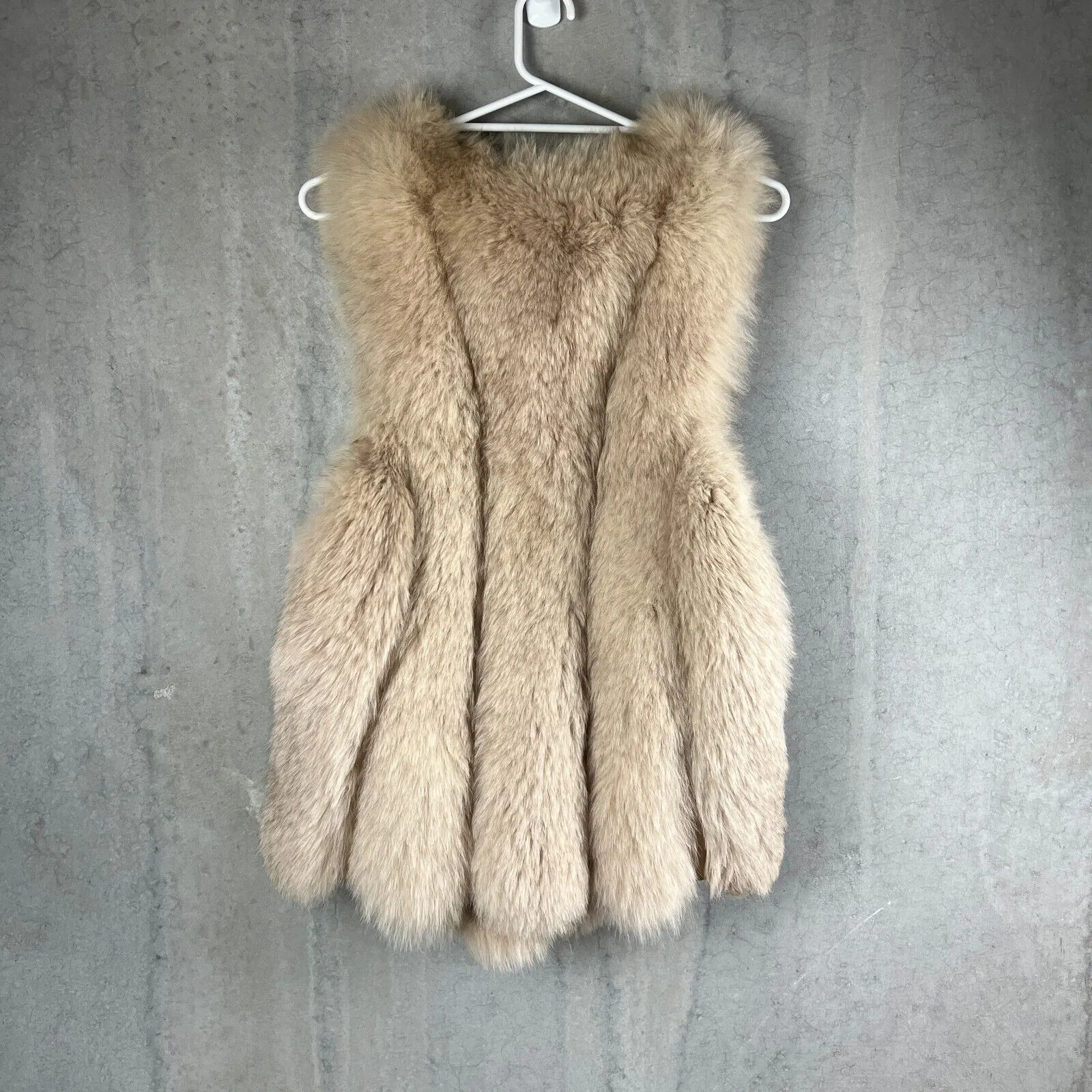 Bey Azura Womens Amazing Fox Fur Brown Vest Size Large