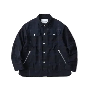 BIG CHECK WORK JACKET - NAVY