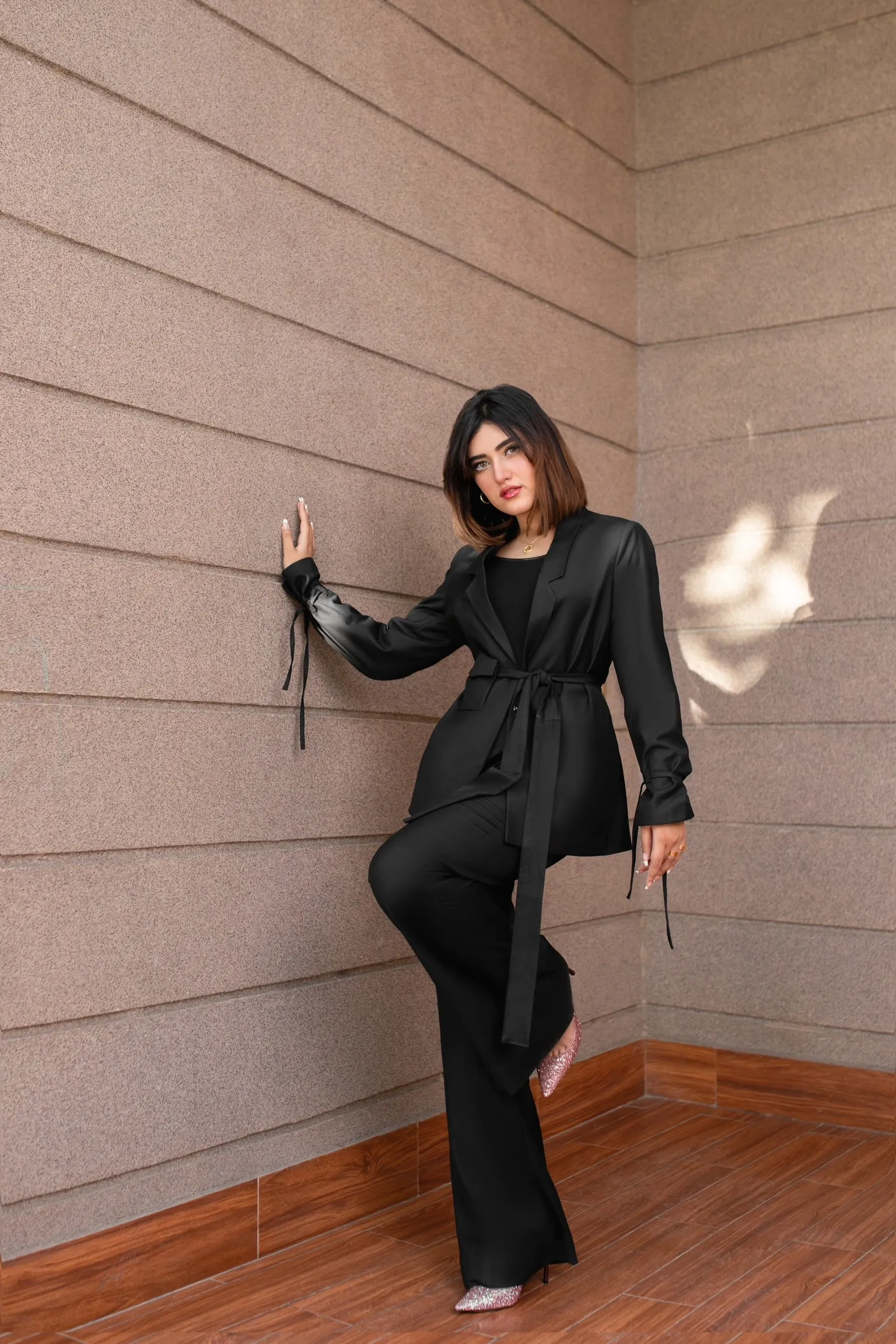 Black - Bell Bottom Pants
