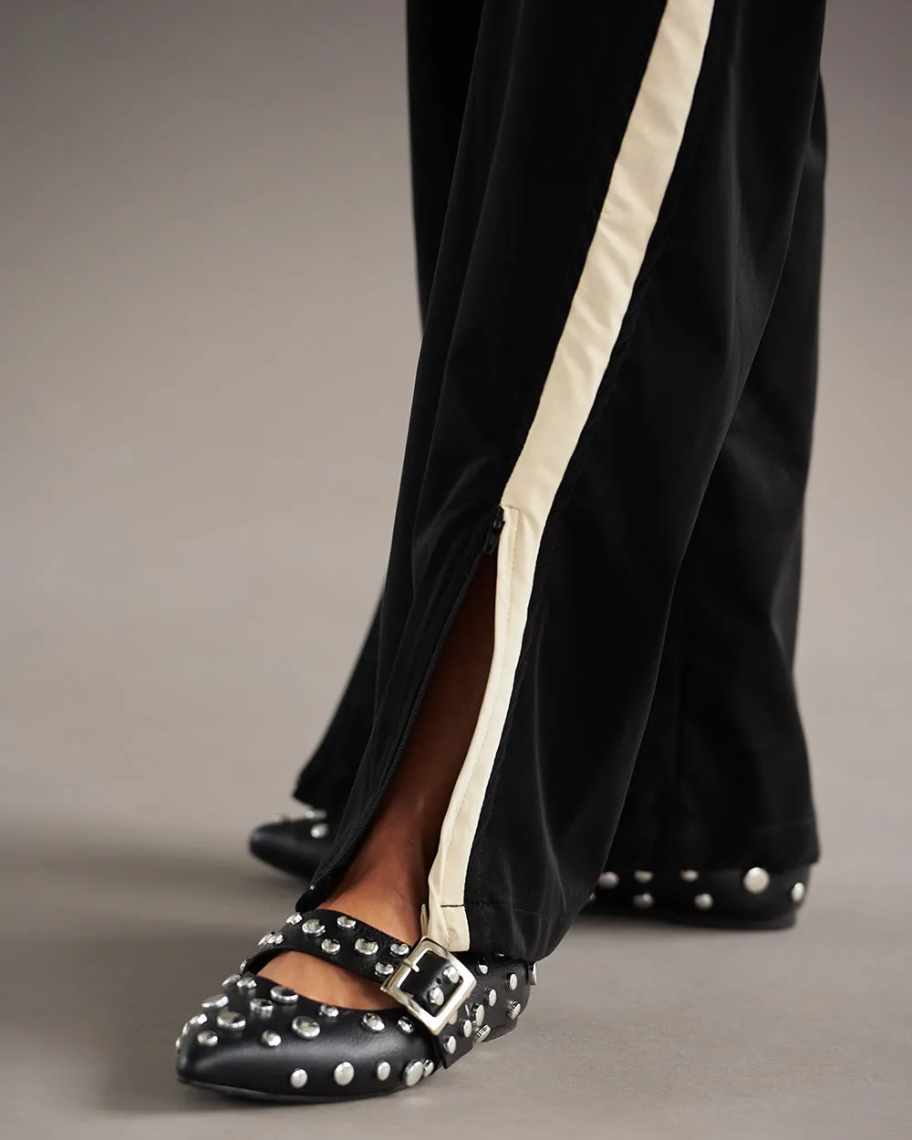 BLACK TRACK PANTS