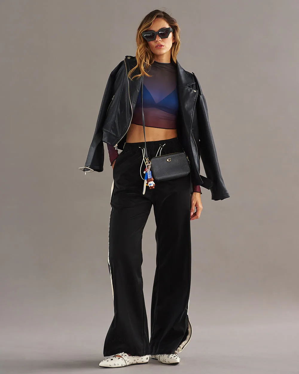 BLACK TRACK PANTS