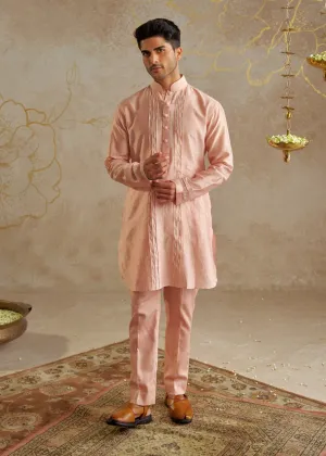 Blush chanderi kurta and pants