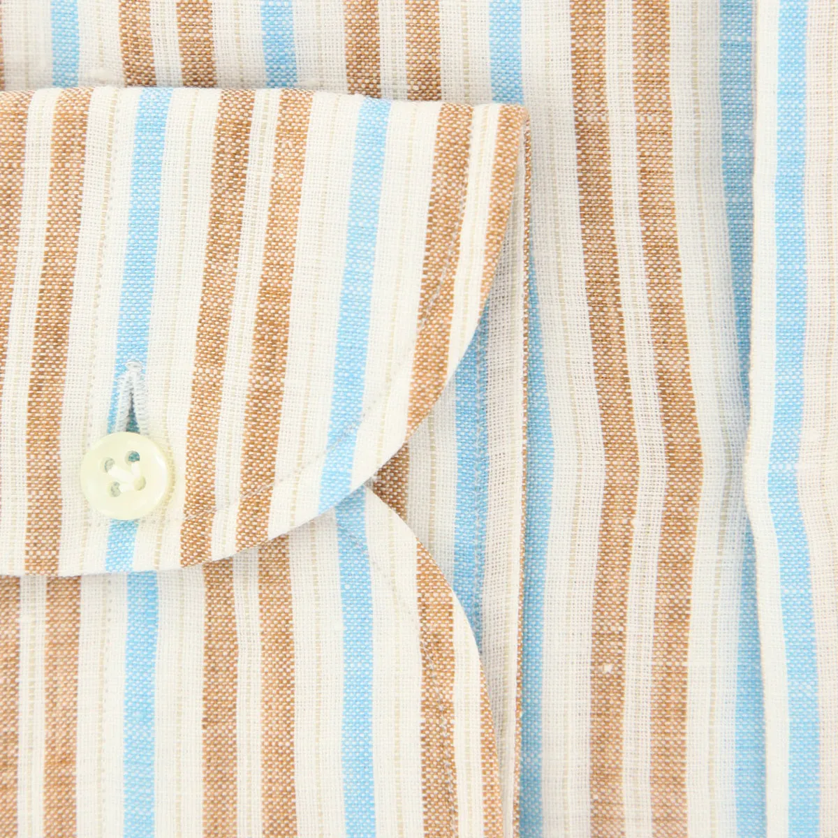 Borrelli Brown Shirt - Slim