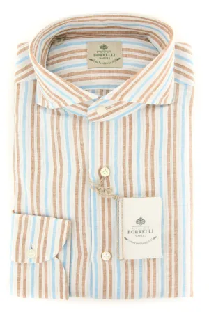Borrelli Brown Shirt - Slim