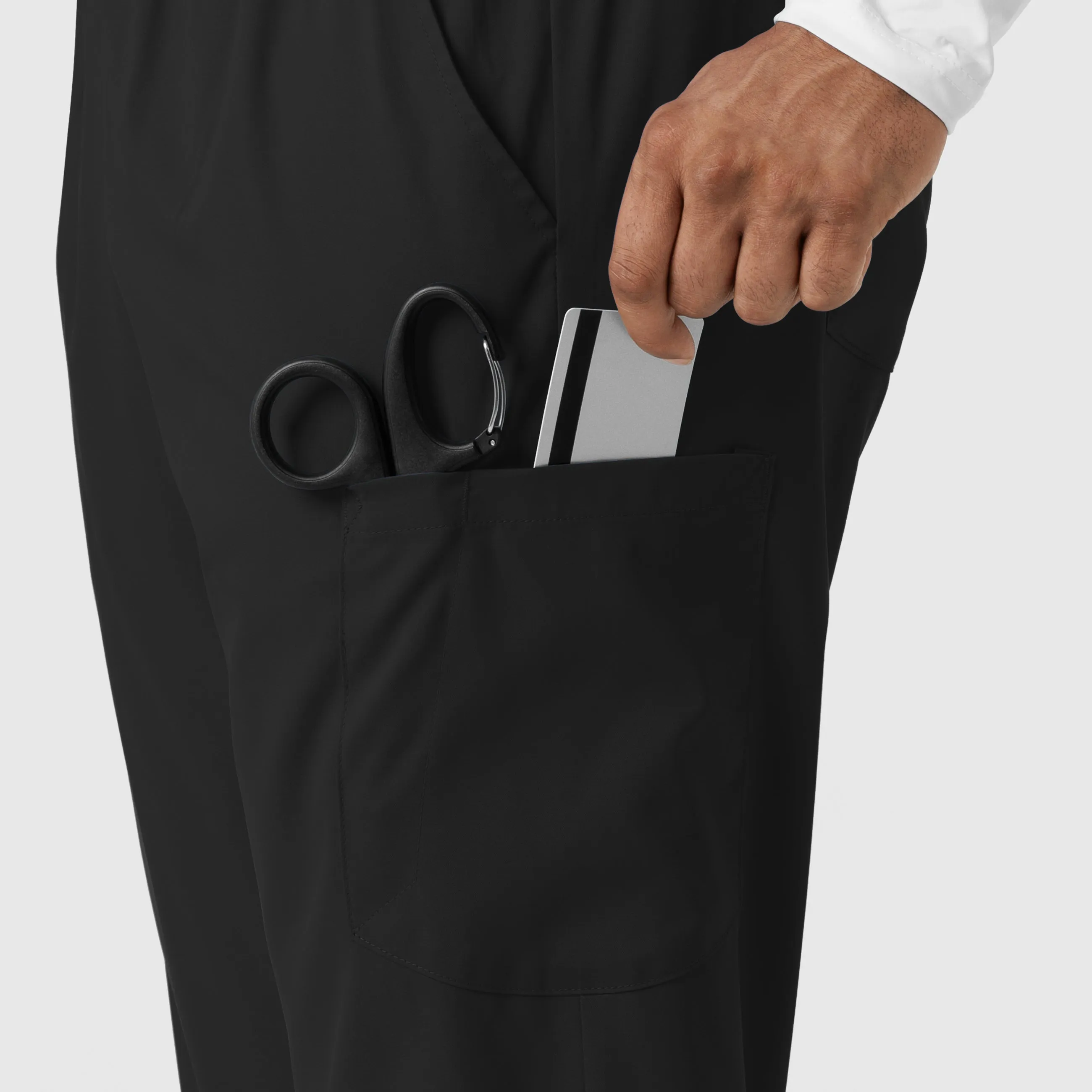 Boundless 5051 Unisex Straight Leg Scrub Pants Black