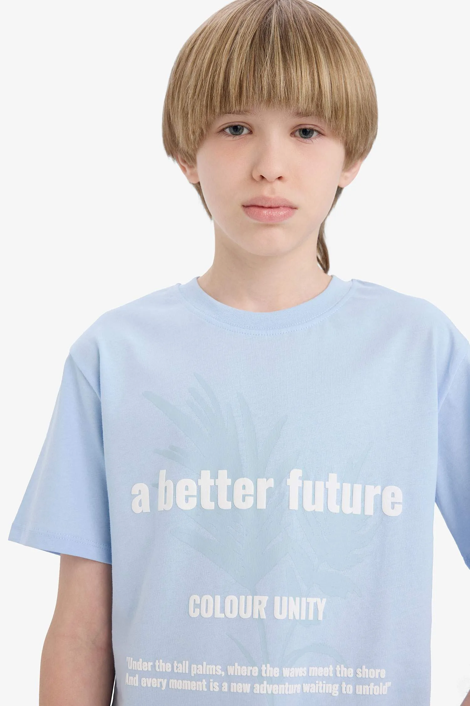 Boy Printed Crew Neck Short Sleeve T-Shirt