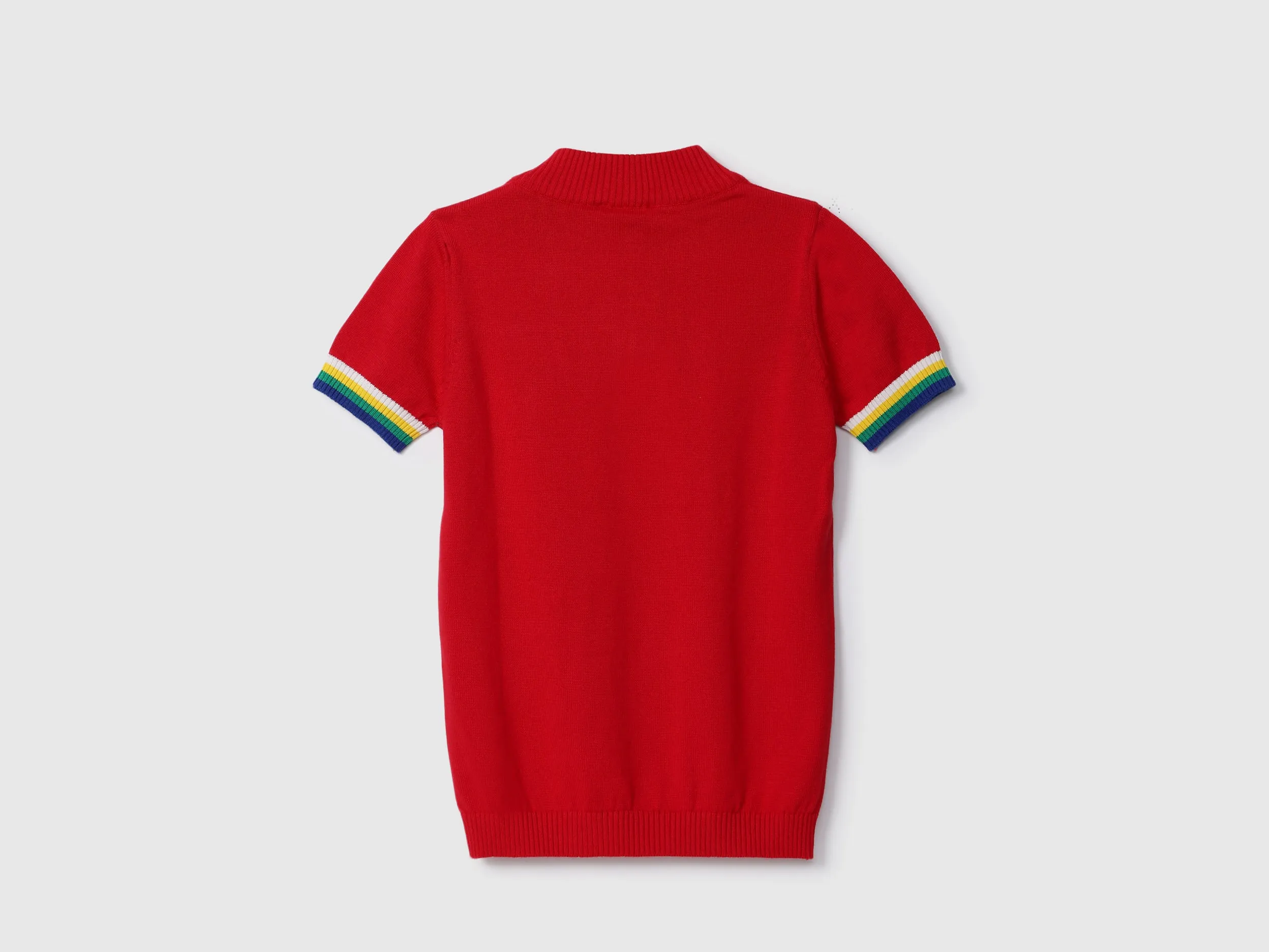 Boys Red Solid Regular Sweater