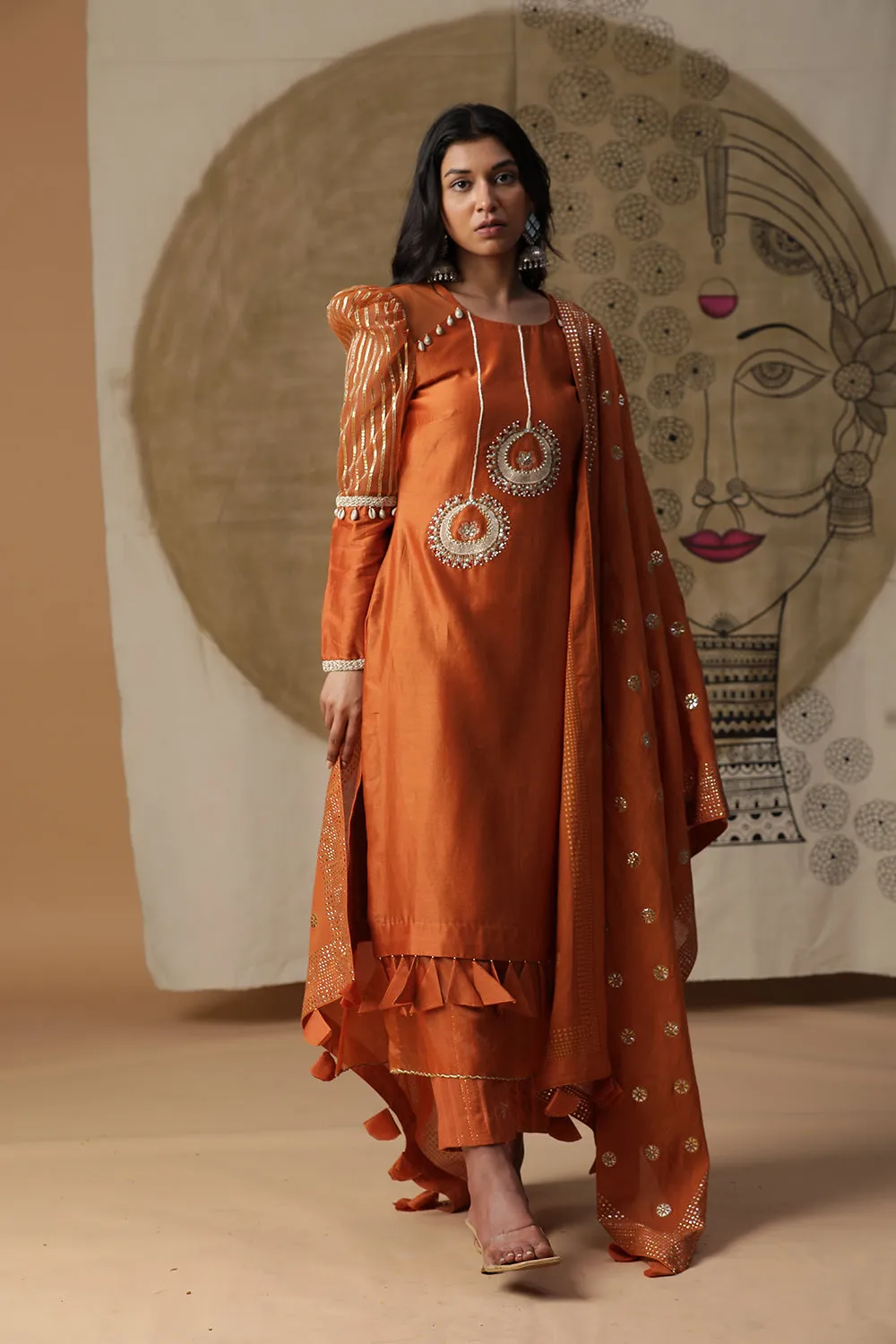 Burnt Orange Bali Suit
