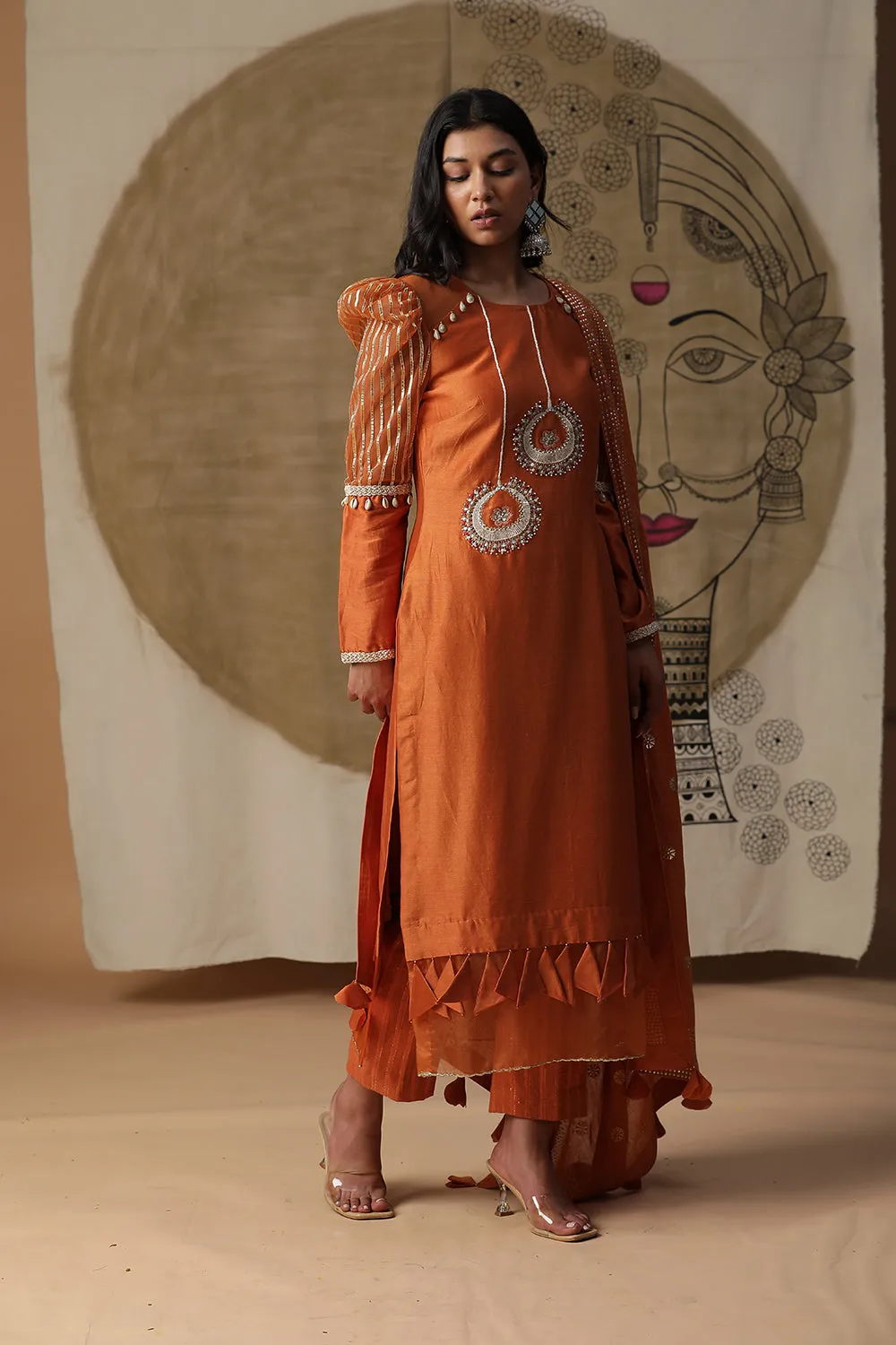 Burnt Orange Bali Suit