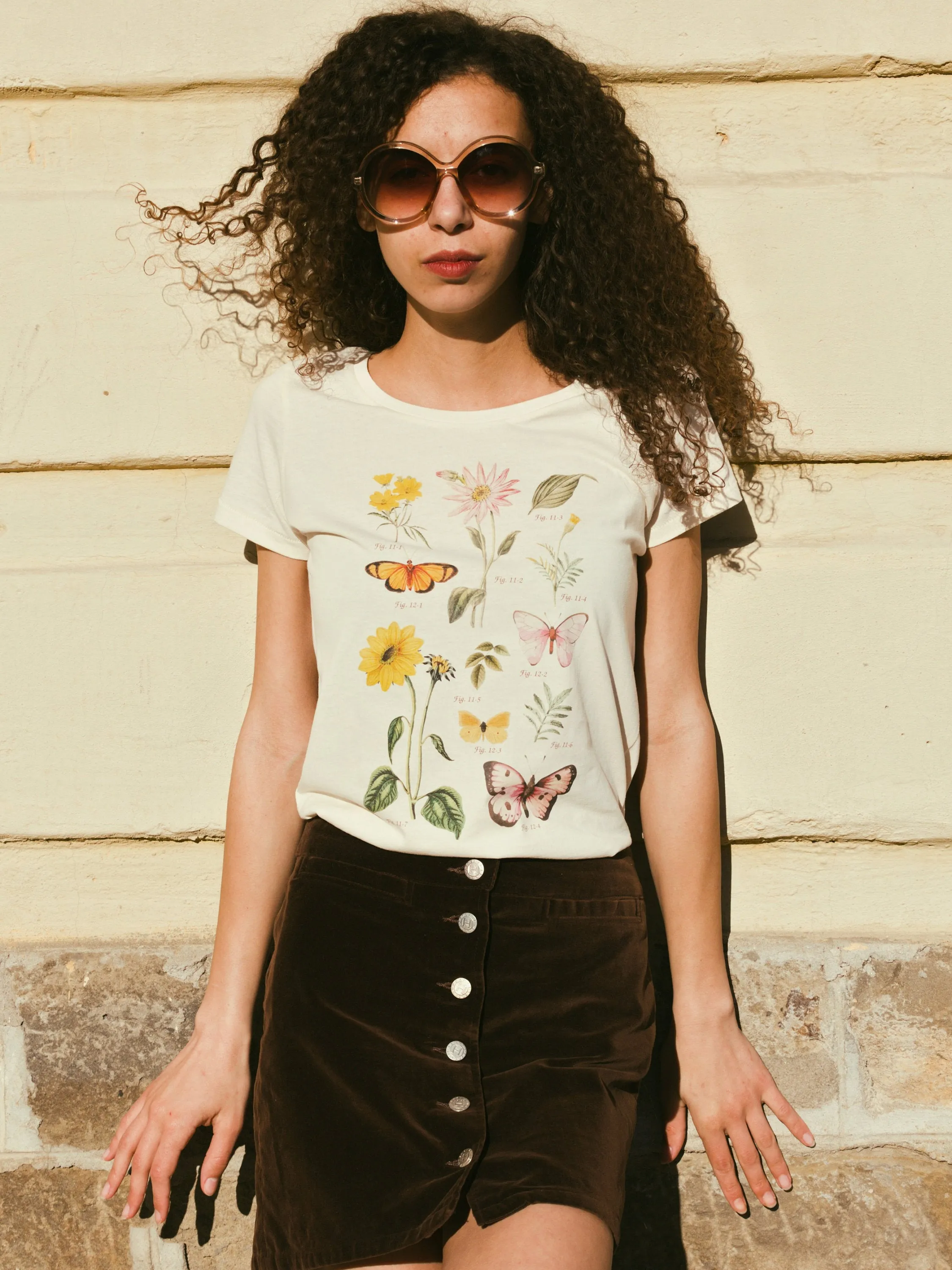 Butterfly Boheme Tee - Soft Cream