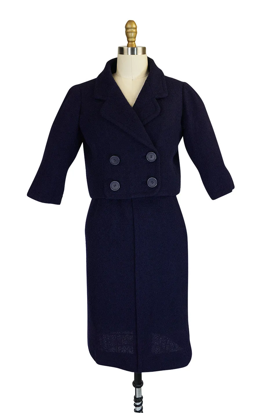 c1958 Museum Held Balenciaga Haute Couture Purple Suit