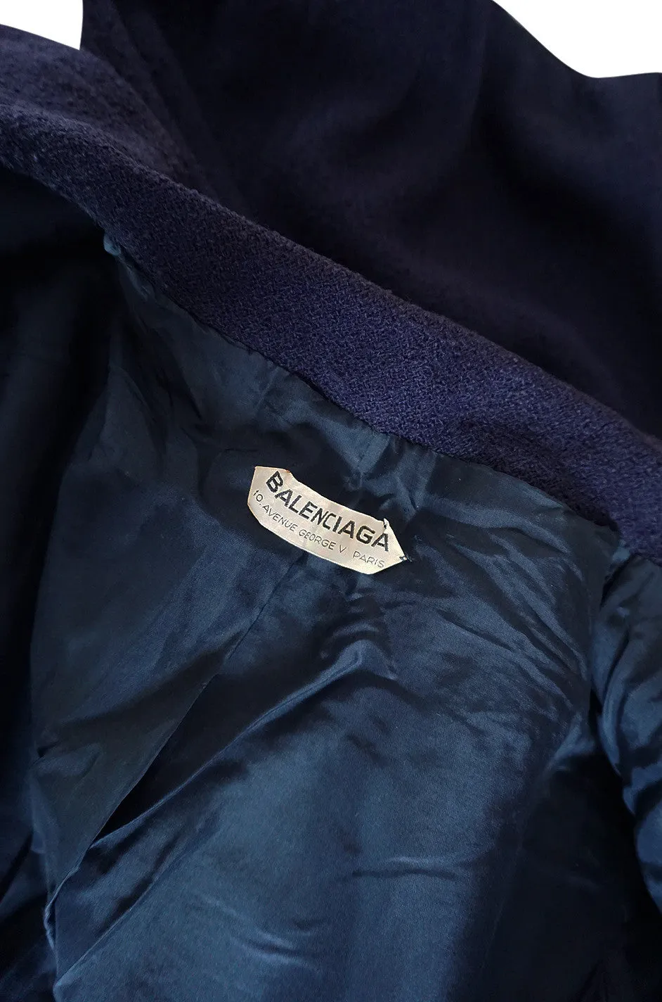 c1958 Museum Held Balenciaga Haute Couture Purple Suit