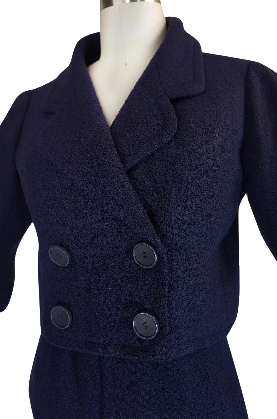 c1958 Museum Held Balenciaga Haute Couture Purple Suit