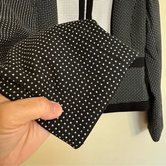 Calvin Klein Black and White Polka Dot Blazer Jacket Sz 12