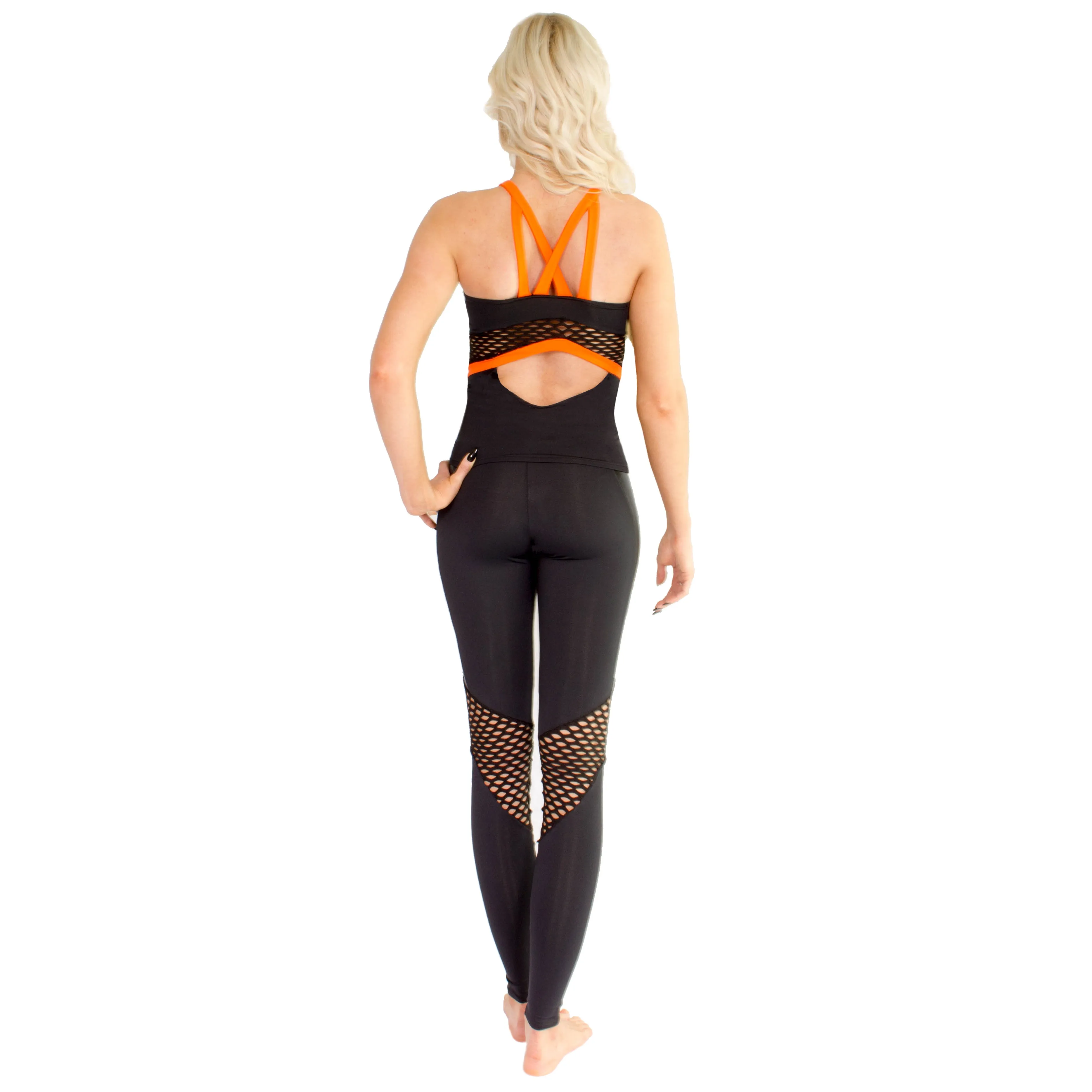 Camilla Vest - Black / Orange