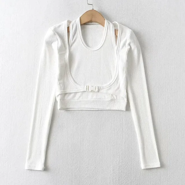 Casual Hollow Out T Shirt