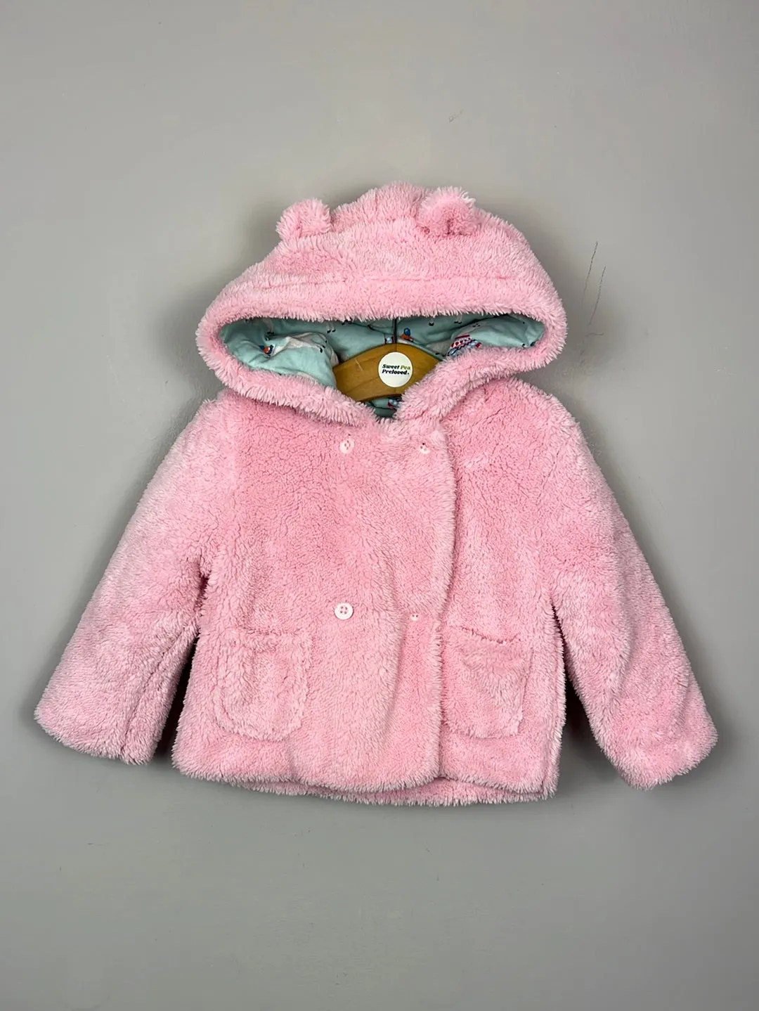 Cath Kidston Pink Fleecy Jacket 3-6m
