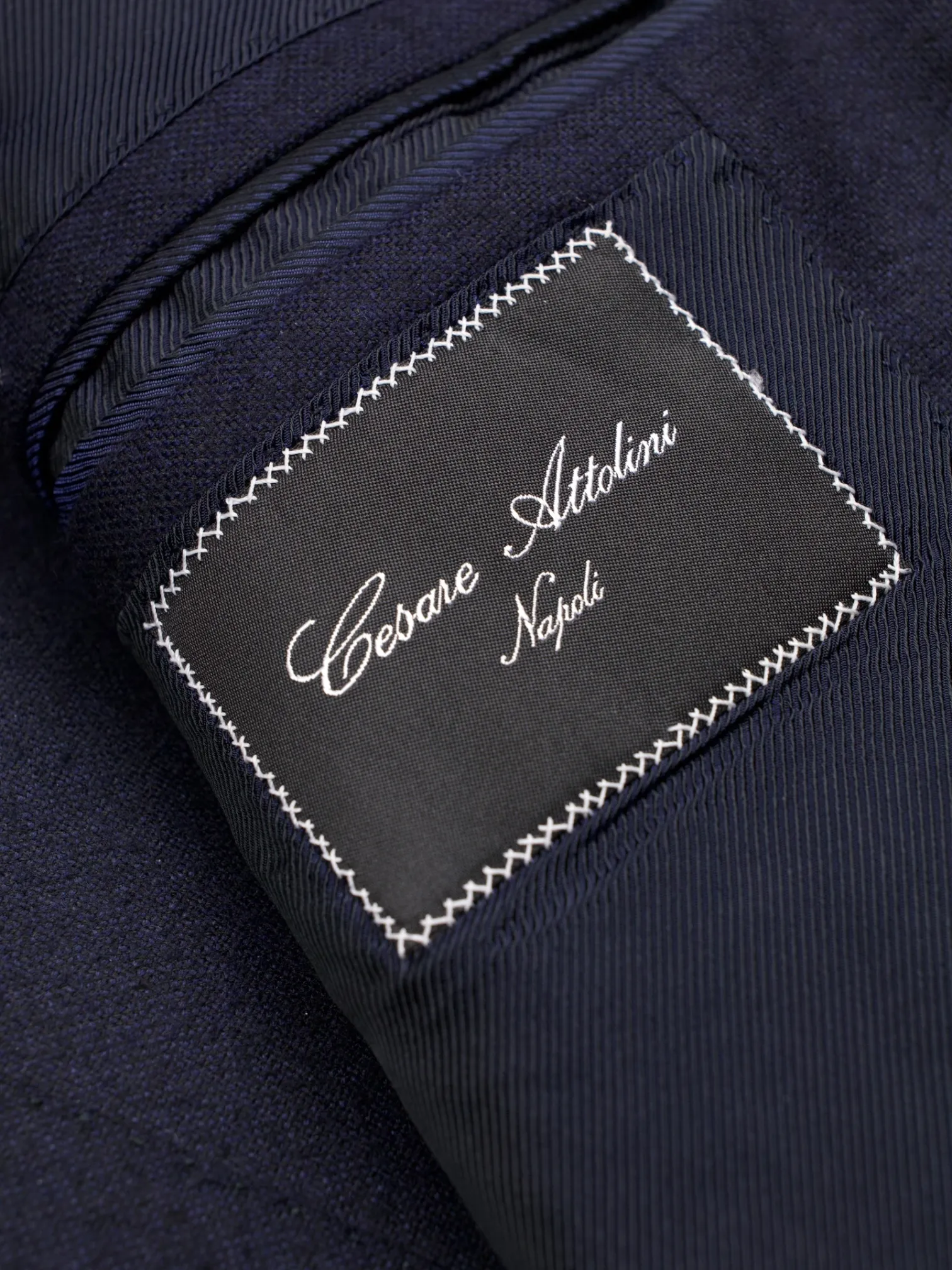 Cesare Attolini Navy Plushy Wool & Cashmere Jacket