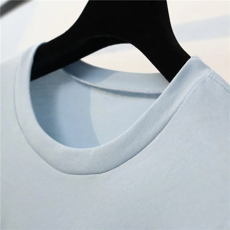 Character Embroidery Crop T-Shirt