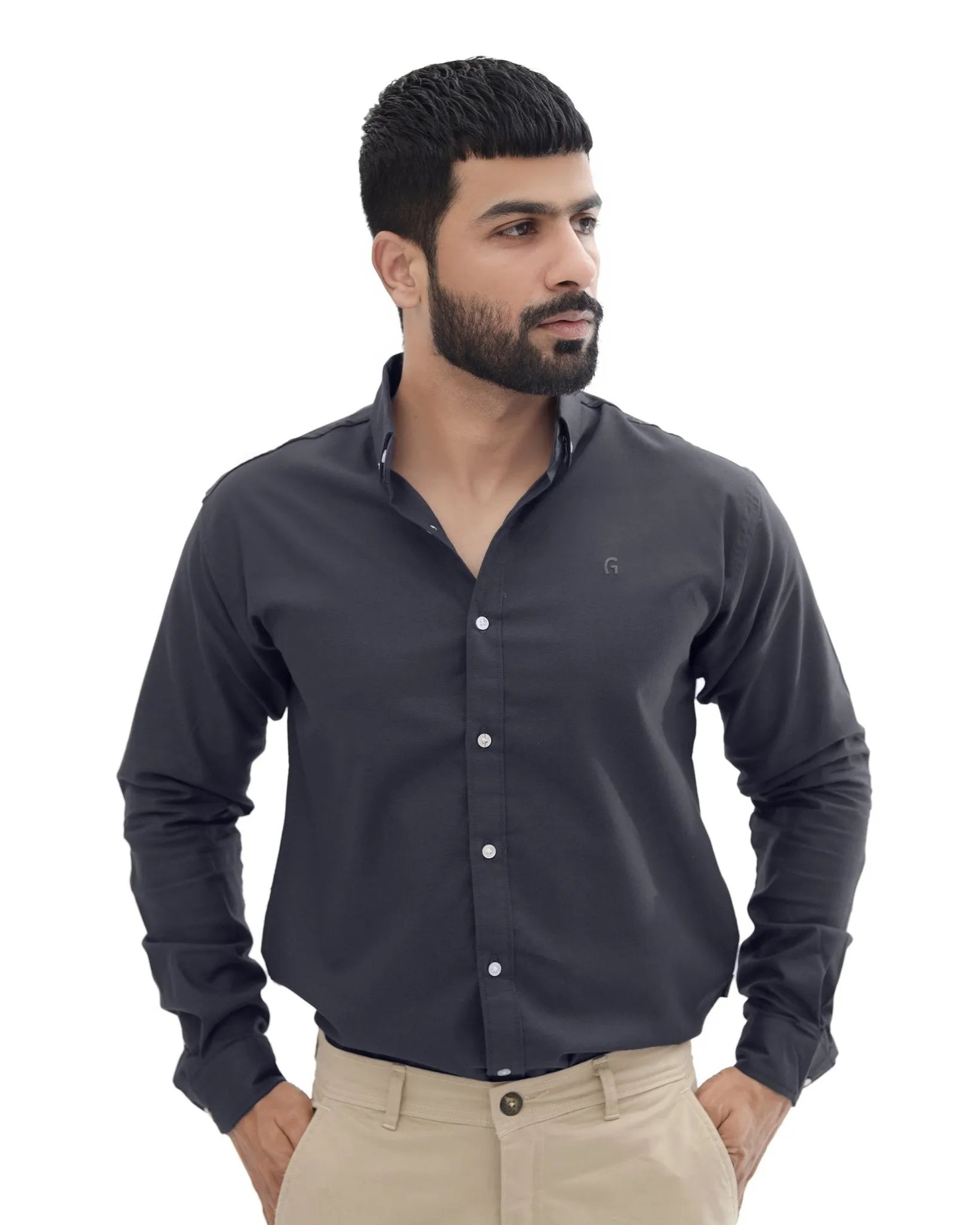 Charcoal Gray Casual Shirt