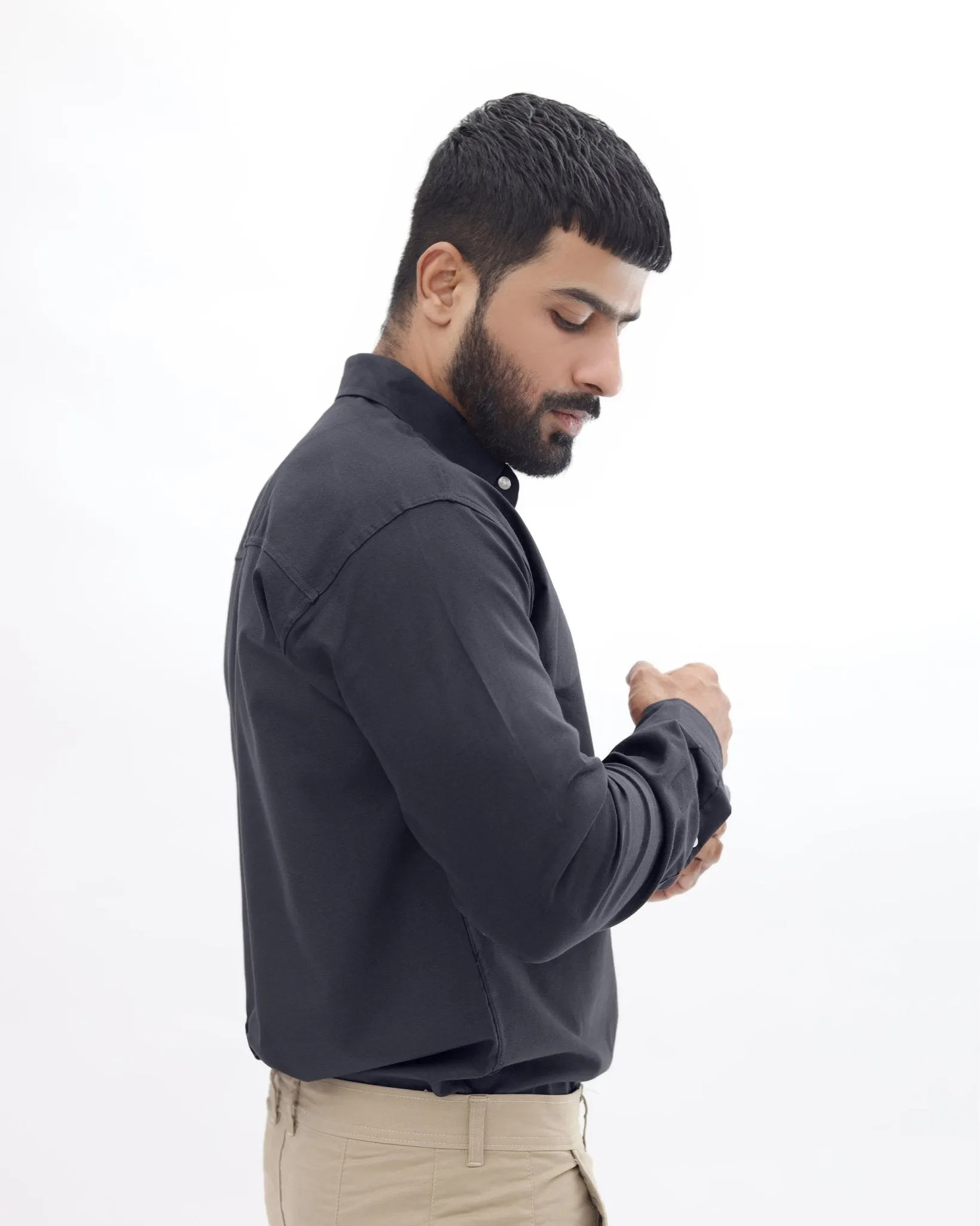 Charcoal Gray Casual Shirt