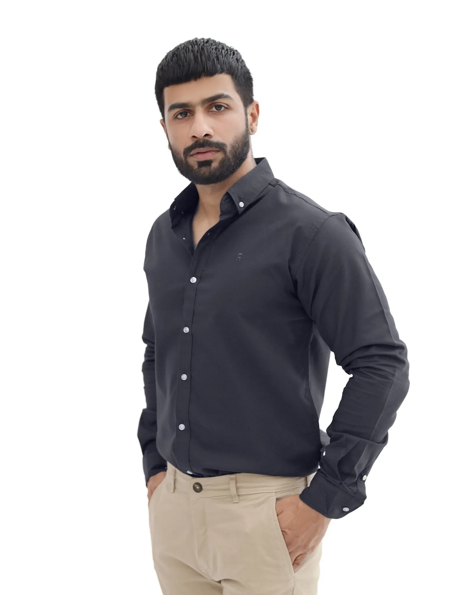 Charcoal Gray Casual Shirt
