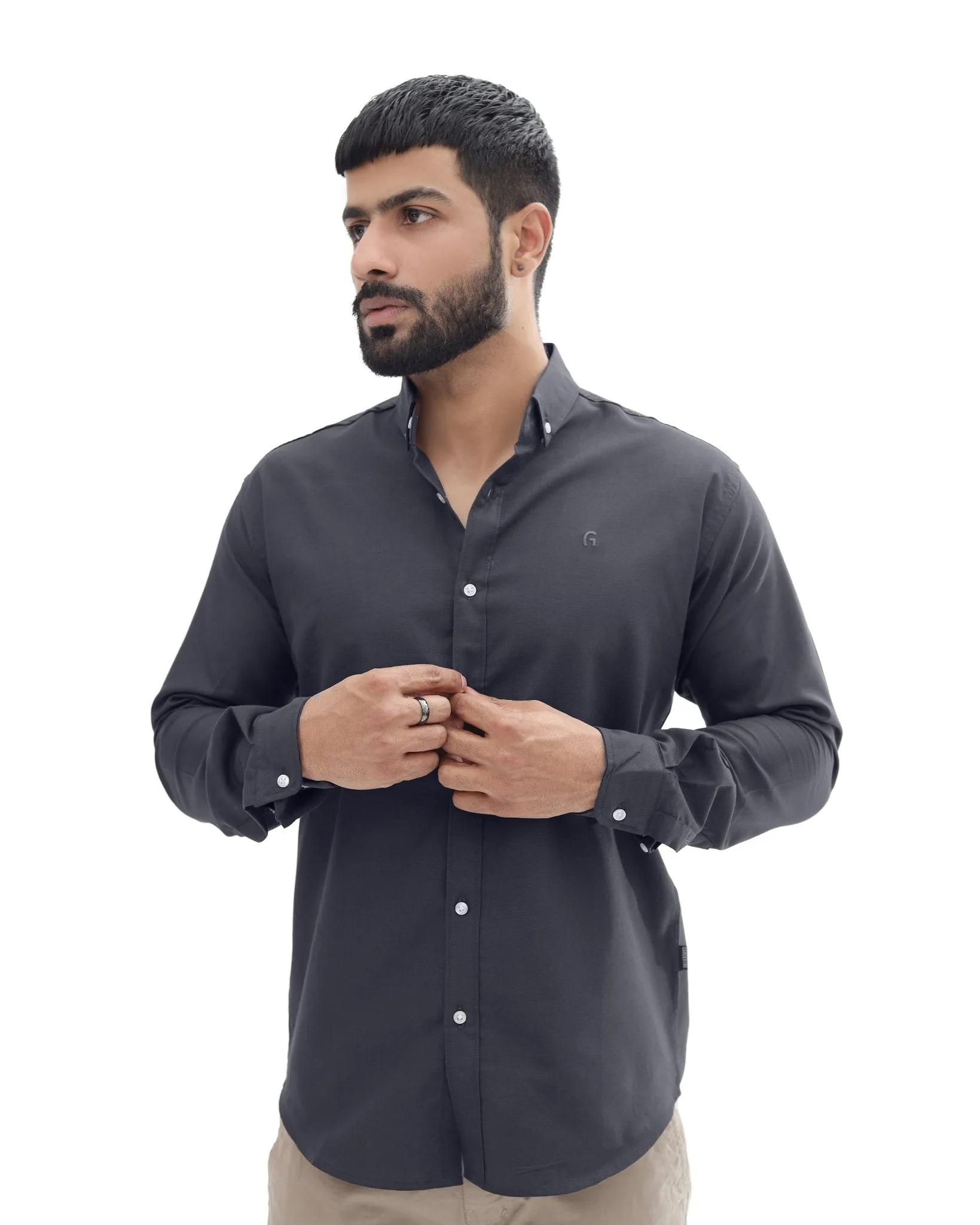 Charcoal Gray Casual Shirt
