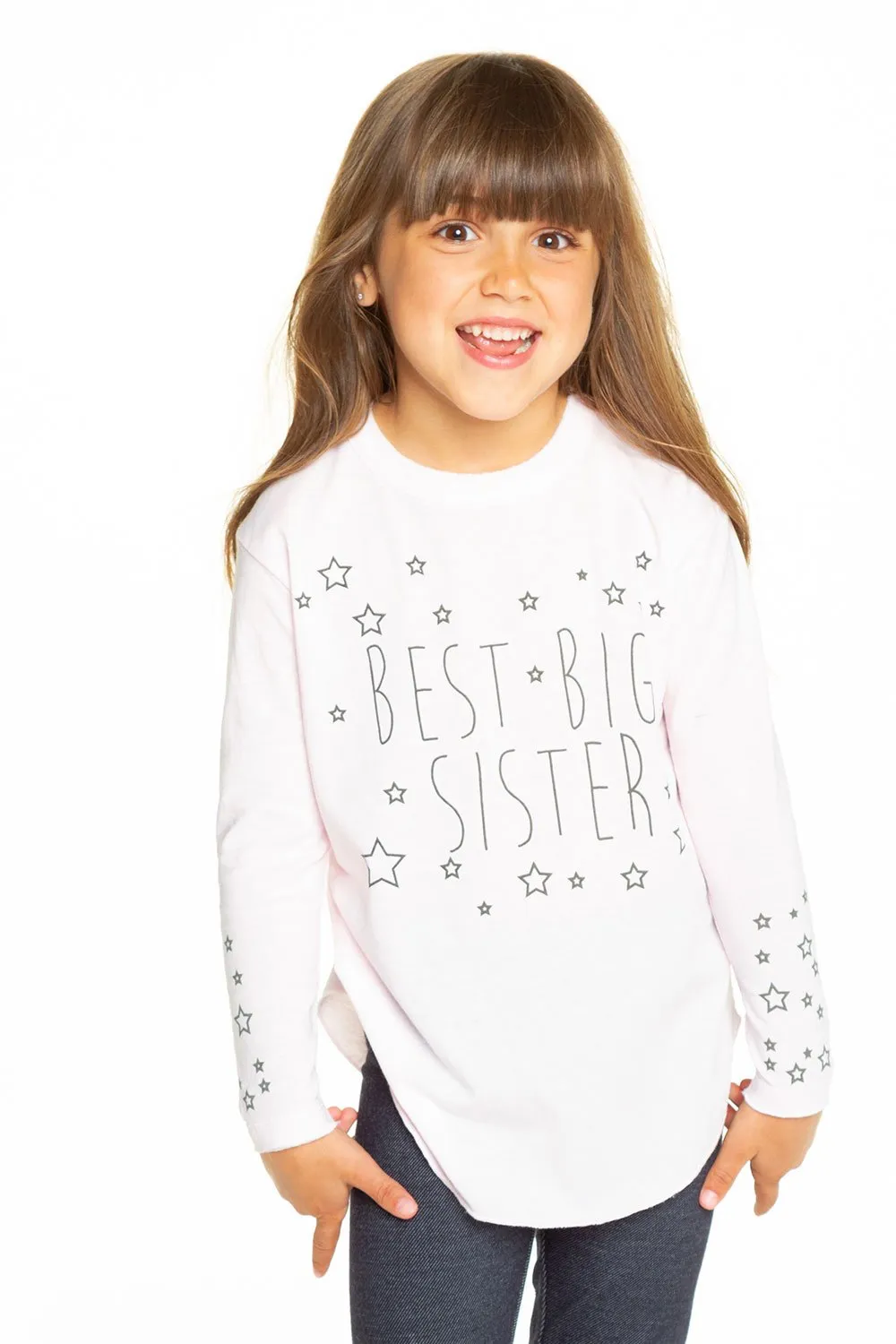 Chaser Best Big Sister Vintage Jersey L/S Tee