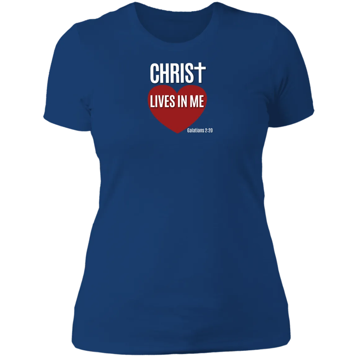 Christ Lives in Me Ladies Boyfriend Tee
