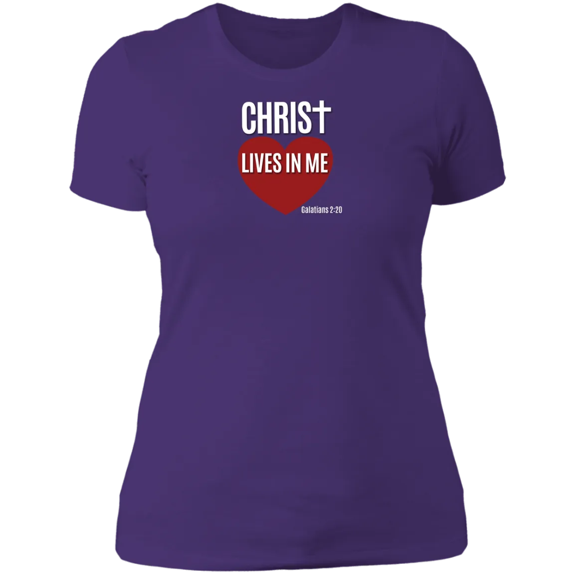 Christ Lives in Me Ladies Boyfriend Tee