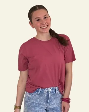 Classic Boxy Fit Tee | Soft Magenta
