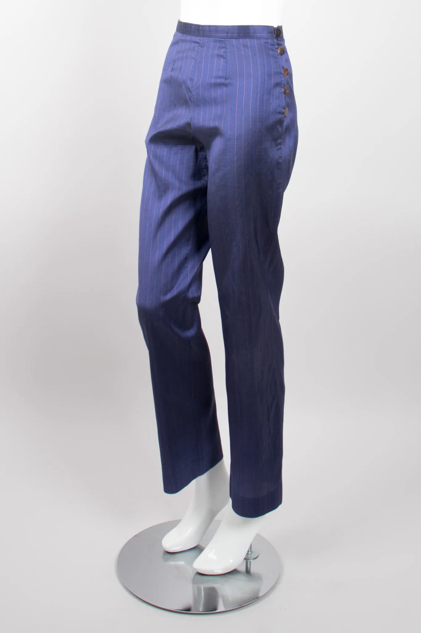 Classique Pinstripe Silk Jacket & Pant Set