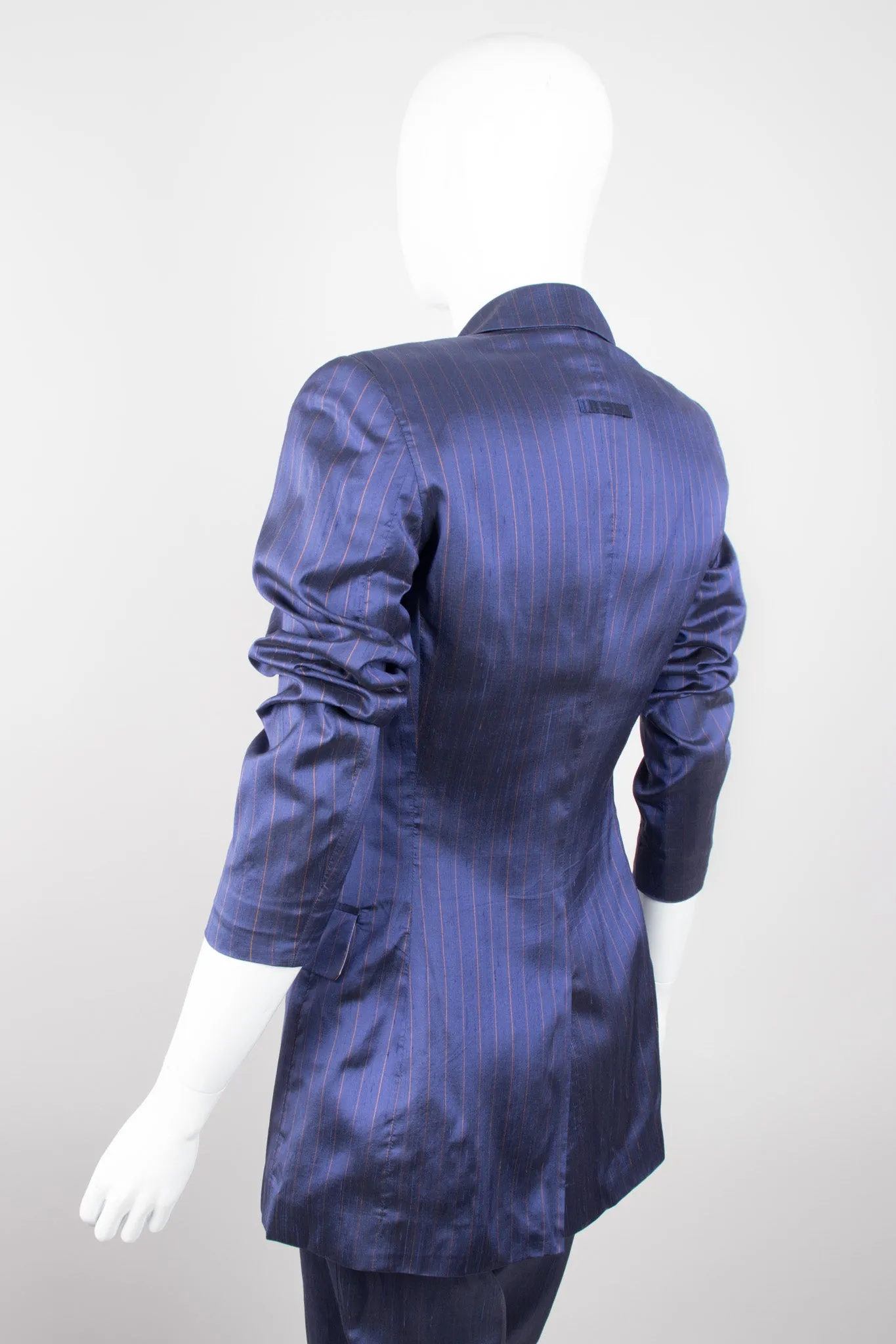 Classique Pinstripe Silk Jacket & Pant Set