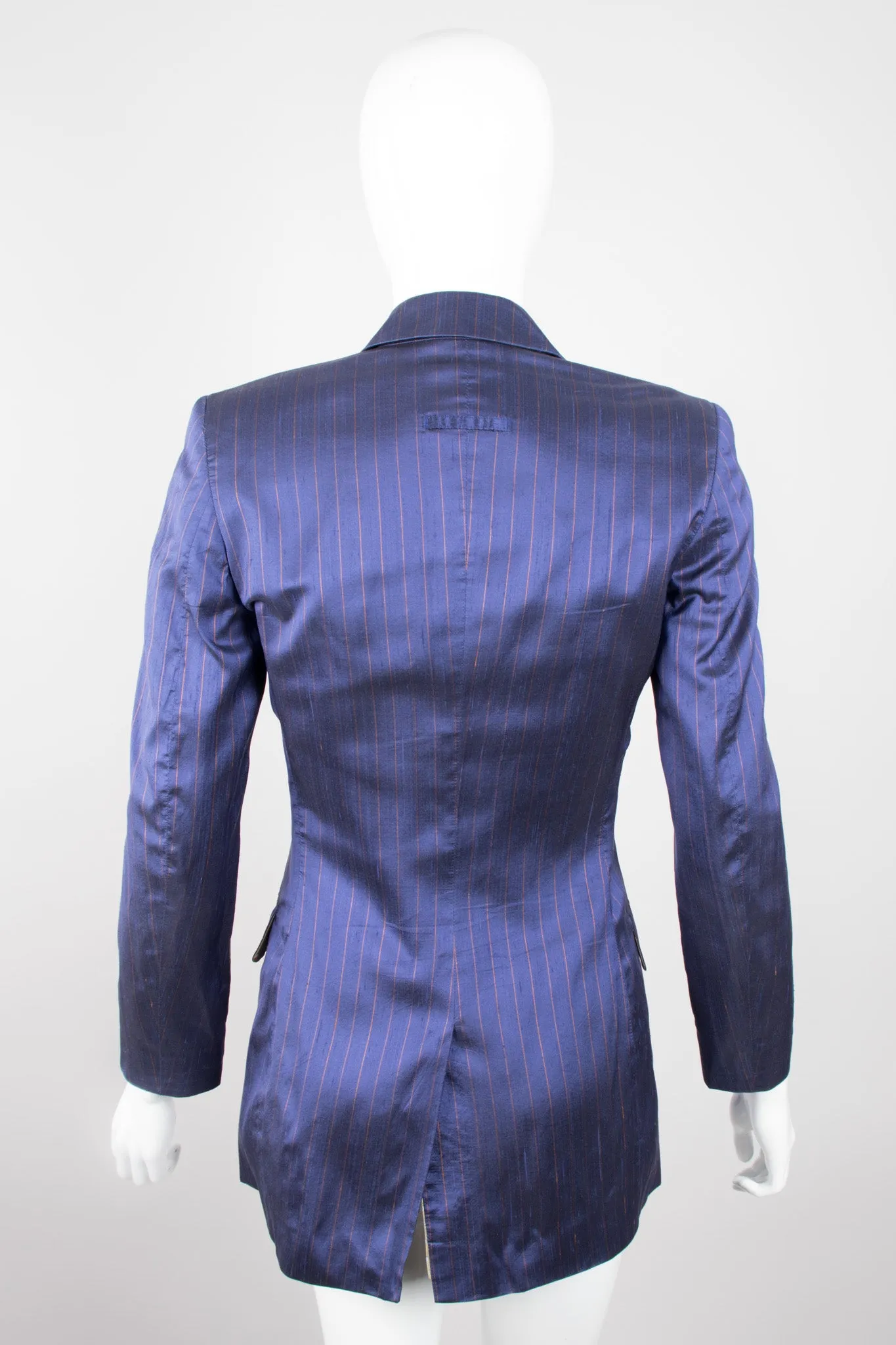 Classique Pinstripe Silk Jacket & Pant Set