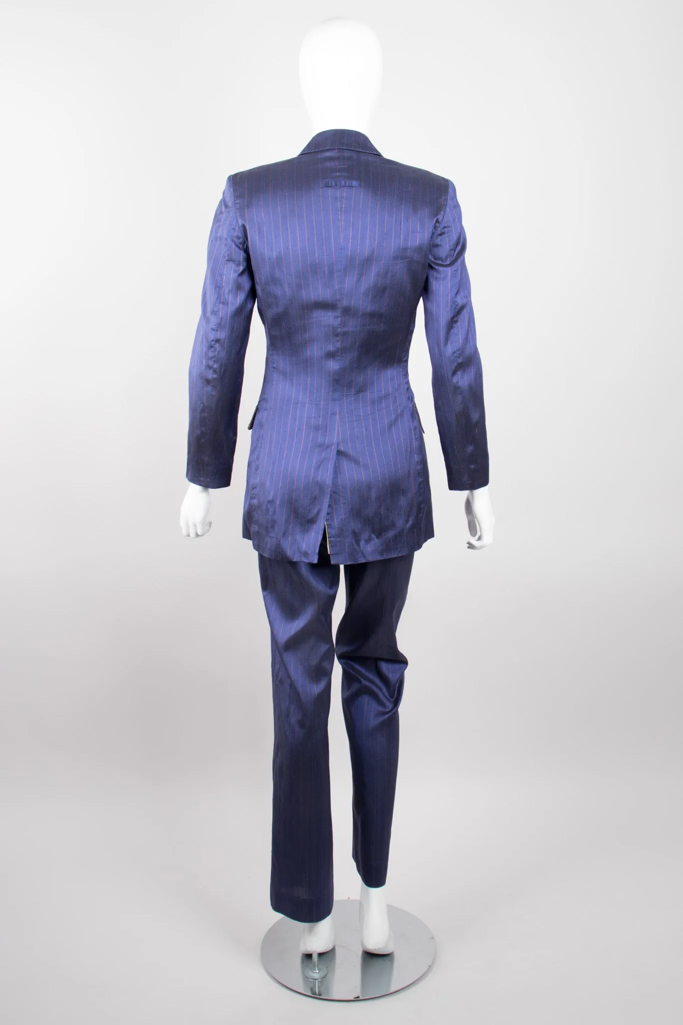 Classique Pinstripe Silk Jacket & Pant Set